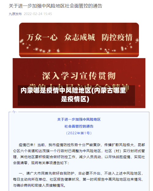 内蒙哪是疫情中风险地区(内蒙古哪里是疫情区)