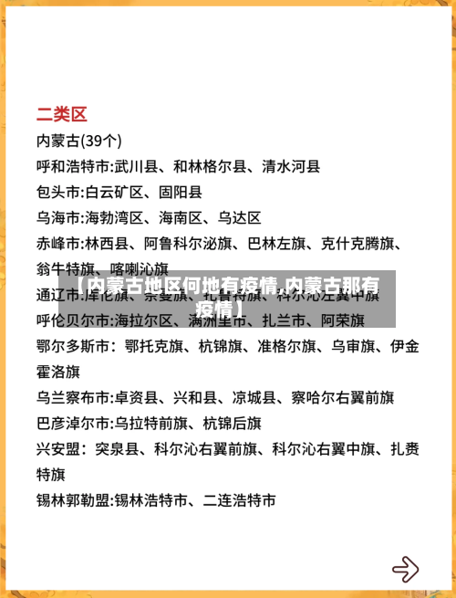 【内蒙古地区何地有疫情,内蒙古那有疫情】