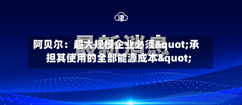 阿贝尔：超大规模企业必须"承担其使用的全部能源成本"-第2张图片