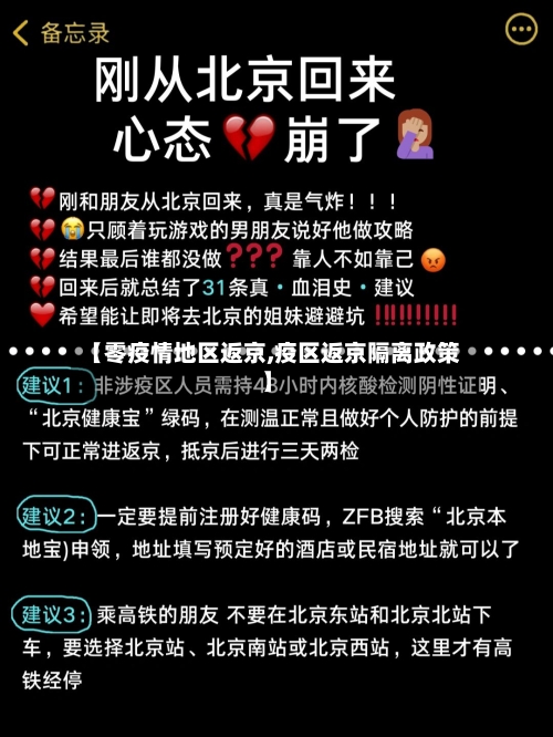 【零疫情地区返京,疫区返京隔离政策】