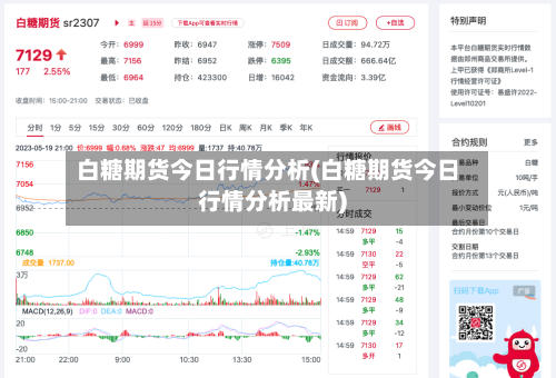 白糖期货今日行情分析(白糖期货今日行情分析最新)