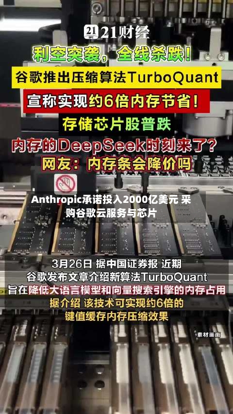 Anthropic承诺投入2000亿美元 采购谷歌云服务与芯片