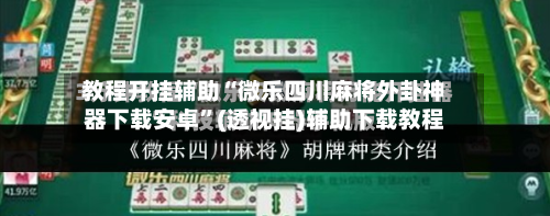 教程开挂辅助“微乐四川麻将外卦神器下载安卓”(透视挂)辅助下载教程-第2张图片