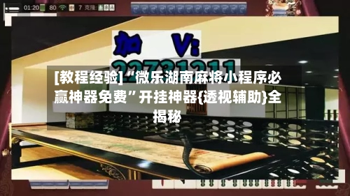 [教程经验]“微乐湖南麻将小程序必赢神器免费”开挂神器{透视辅助}全揭秘