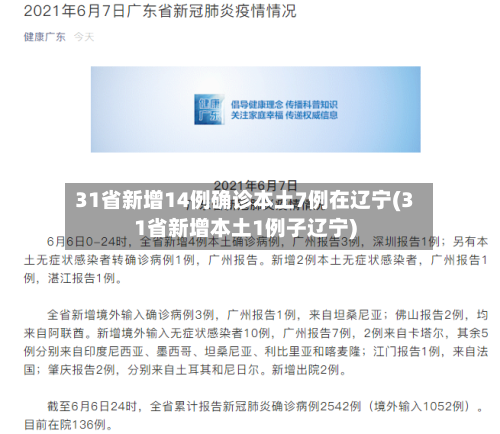 31省新增14例确诊本土7例在辽宁(31省新增本土1例子辽宁)
