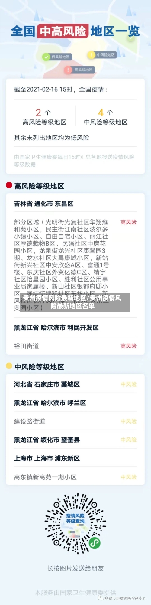 贵州疫情风险最新地区/贵州疫情风险最新地区名单-第2张图片