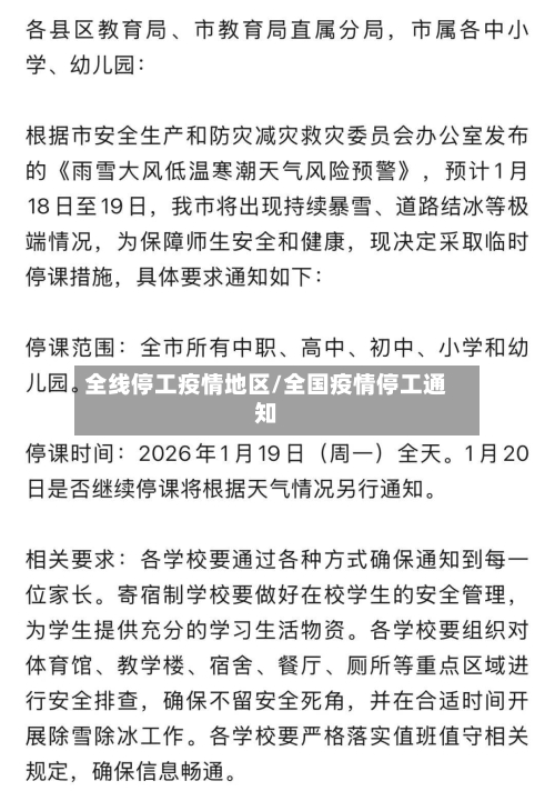 全线停工疫情地区/全国疫情停工通知-第2张图片