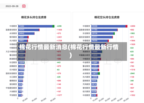 棉花行情最新消息(棉花行情最新行情)-第1张图片