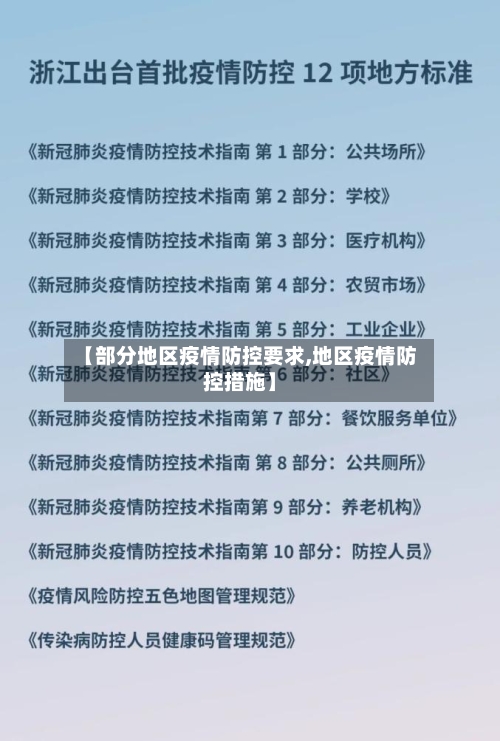 【部分地区疫情防控要求,地区疫情防控措施】