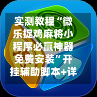 实测教程“微乐捉鸡麻将小程序必赢神器免费安装”开挂辅助脚本+详细开挂-第3张图片