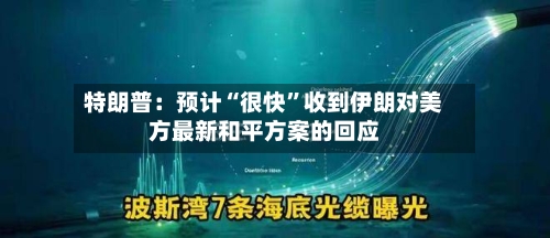 特朗普：预计“很快	”收到伊朗对美方最新和平方案的回应-第3张图片