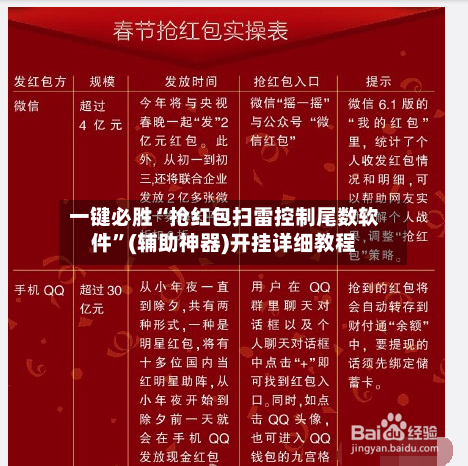 一键必胜“抢红包扫雷控制尾数软件”(辅助神器)开挂详细教程