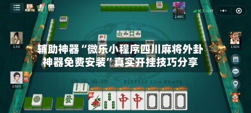辅助神器“微乐小程序四川麻将外卦神器免费安装”真实开挂技巧分享-第3张图片