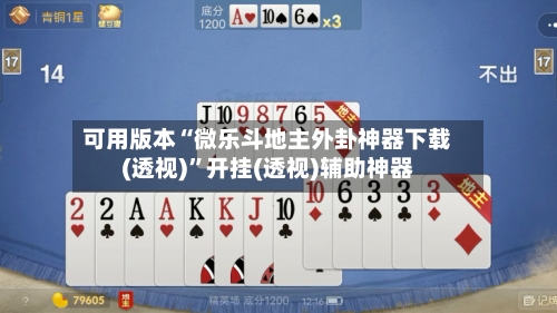 可用版本“微乐斗地主外卦神器下载(透视)”开挂(透视)辅助神器