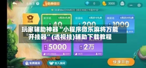 玩家辅助神器“小程序微乐麻将万能开挂器”(透视挂)辅助下载教程