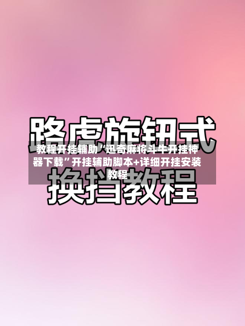 教程开挂辅助“迅奇麻将斗牛开挂神器下载”开挂辅助脚本+详细开挂安装教程-第2张图片