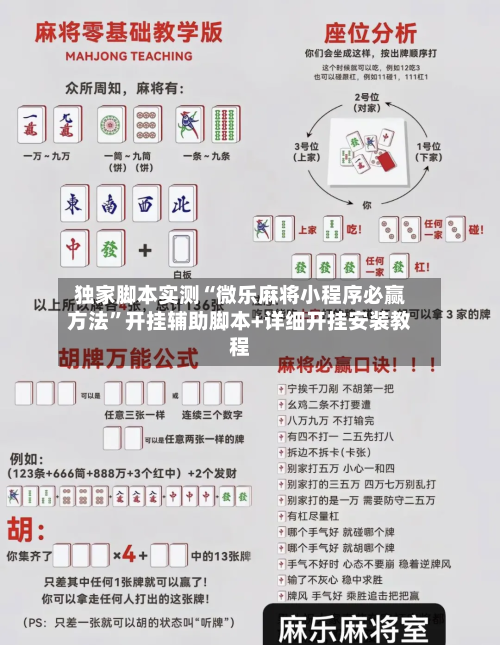 独家脚本实测“微乐麻将小程序必赢方法”开挂辅助脚本+详细开挂安装教程-第3张图片