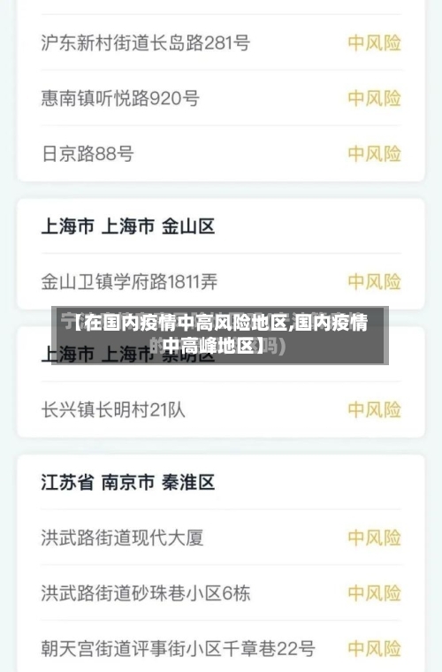 【在国内疫情中高风险地区,国内疫情中高峰地区】-第2张图片