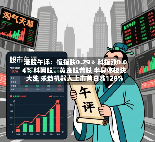 港股午评：恒指跌0.29% 科指涨0.04% 科网股	、黄金股普跌 半导体板块大涨 乐动机器人上市首日涨128%-第3张图片
