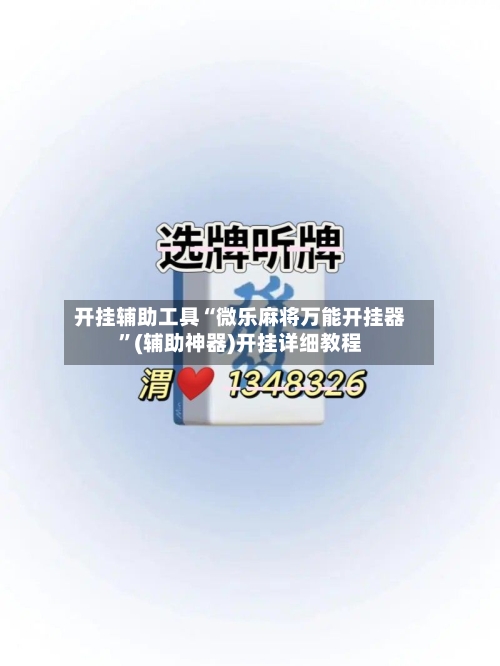 开挂辅助工具“微乐麻将万能开挂器	”(辅助神器)开挂详细教程-第2张图片