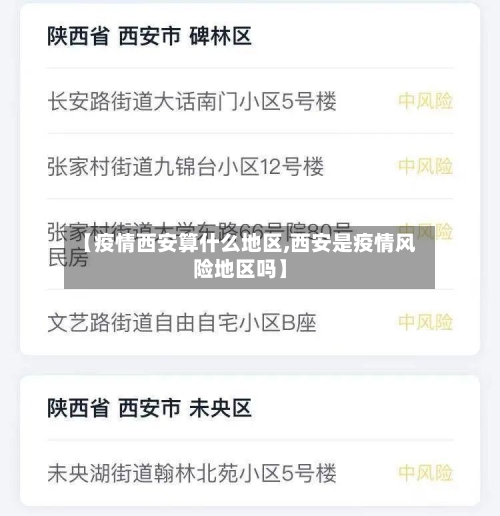 【疫情西安算什么地区,西安是疫情风险地区吗】-第2张图片