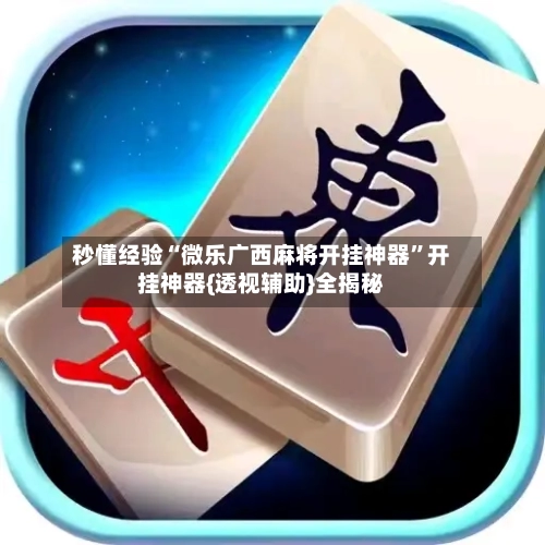 秒懂经验“微乐广西麻将开挂神器”开挂神器{透视辅助}全揭秘