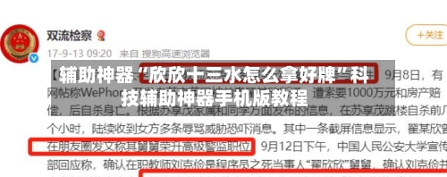 辅助神器“欣欣十三水怎么拿好牌”科技辅助神器手机版教程