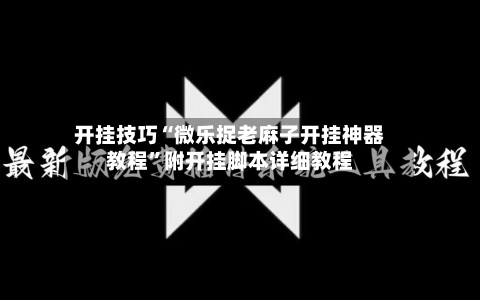 开挂技巧“微乐捉老麻子开挂神器教程	”附开挂脚本详细教程-第2张图片