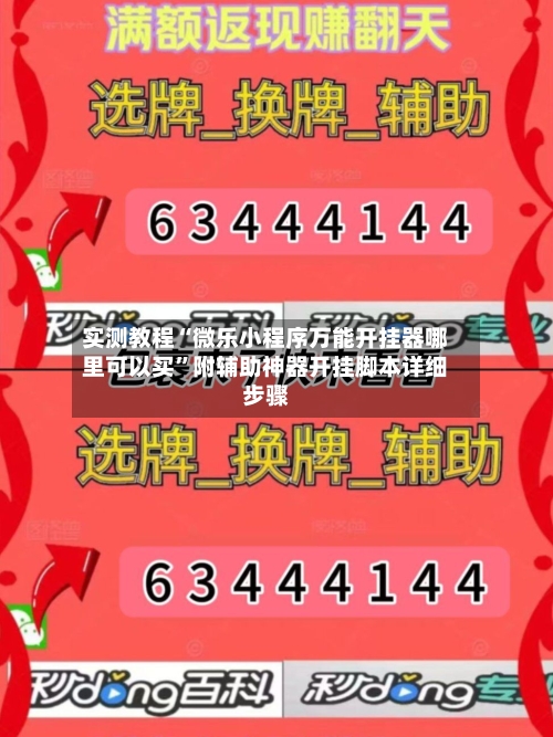 实测教程“微乐小程序万能开挂器哪里可以买”附辅助神器开挂脚本详细步骤-第2张图片