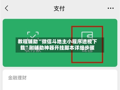 教程辅助“微信斗地主小程序透视下载”附辅助神器开挂脚本详细步骤-第2张图片