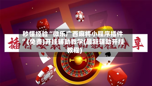 秒懂经验“微乐广西麻将小程序插件”(免费)开挂辅助教学(最新辅助开挂教程)-第3张图片
