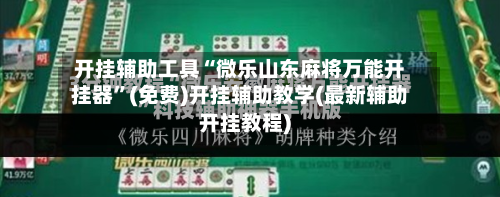 开挂辅助工具“微乐山东麻将万能开挂器”(免费)开挂辅助教学(最新辅助开挂教程)-第2张图片