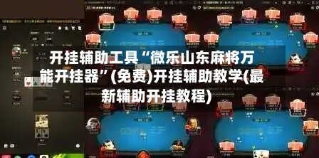 开挂辅助工具“微乐山东麻将万能开挂器”(免费)开挂辅助教学(最新辅助开挂教程)-第3张图片