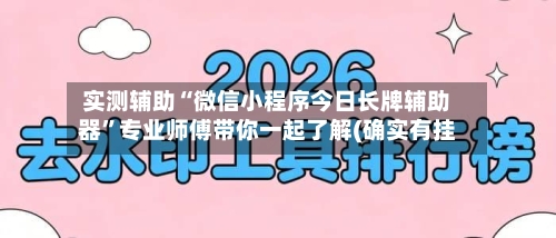 实测辅助“微信小程序今日长牌辅助器	”专业师傅带你一起了解(确实有挂-第2张图片