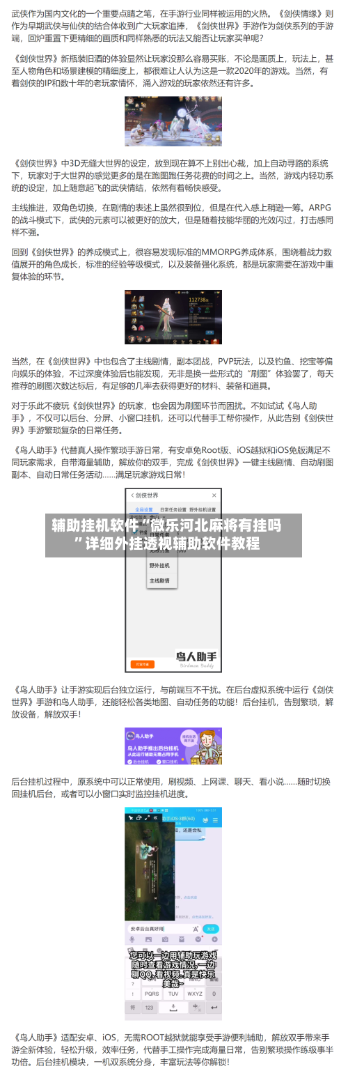 辅助挂机软件“微乐河北麻将有挂吗”详细外挂透视辅助软件教程-第2张图片