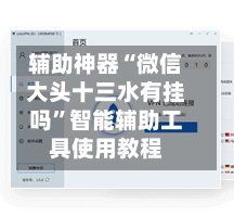 辅助神器“微信大头十三水有挂吗”智能辅助工具使用教程-第3张图片