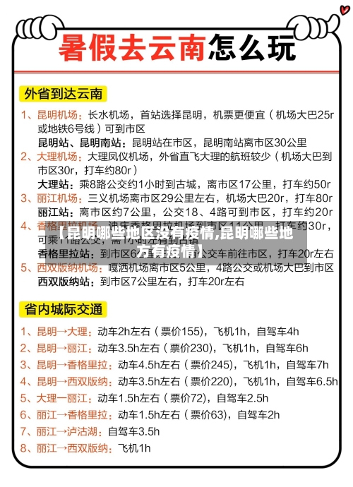 【昆明哪些地区没有疫情,昆明哪些地方有疫情】