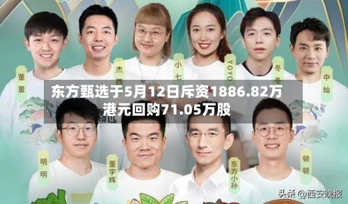 东方甄选于5月12日斥资1886.82万港元回购71.05万股