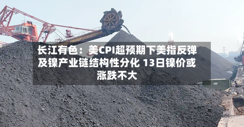 长江有色：美CPI超预期下美指反弹及镍产业链结构性分化 13日镍价或涨跌不大