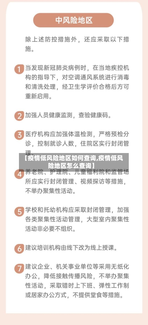 【疫情低风险地区如何查询,疫情低风险地区怎么查询】