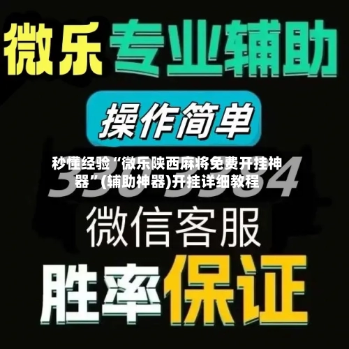 秒懂经验“微乐陕西麻将免费开挂神器”(辅助神器)开挂详细教程