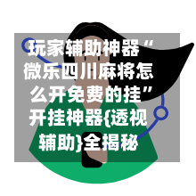 玩家辅助神器“微乐四川麻将怎么开免费的挂”开挂神器{透视辅助}全揭秘-第2张图片
