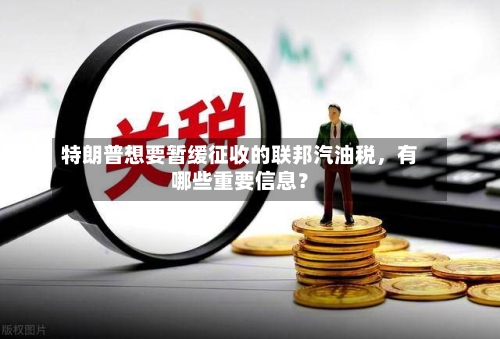 特朗普想要暂缓征收的联邦汽油税，有哪些重要信息？