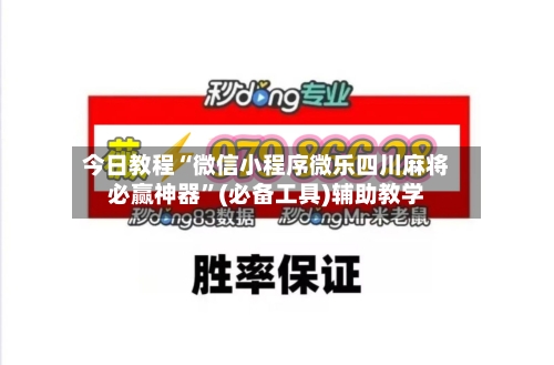 今日教程“微信小程序微乐四川麻将必赢神器”(必备工具)辅助教学