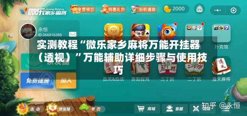 实测教程“微乐家乡麻将万能开挂器（透视）”万能辅助详细步骤与使用技巧-第3张图片