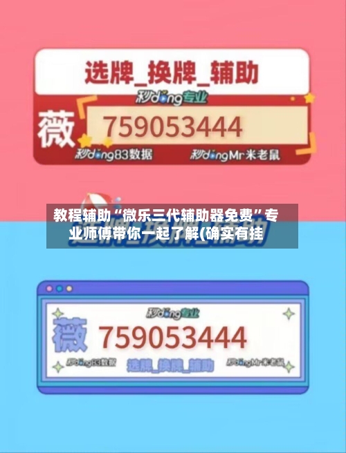 教程辅助“微乐三代辅助器免费”专业师傅带你一起了解(确实有挂